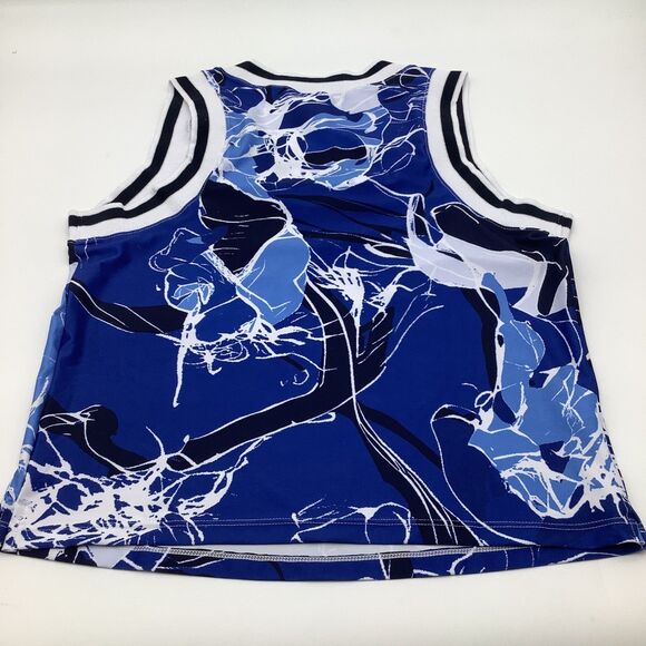 The Bubble Womens Claire‎ Tank Top Blue Floral Size Medium NWT - Picture 4 of 10